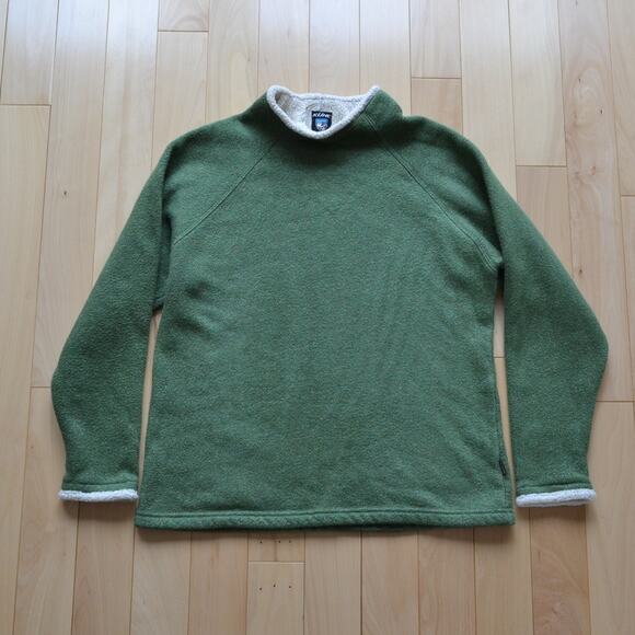KUHL Green Fleece Sherpa Interior Sweater Size Large - Picture 1 of 4